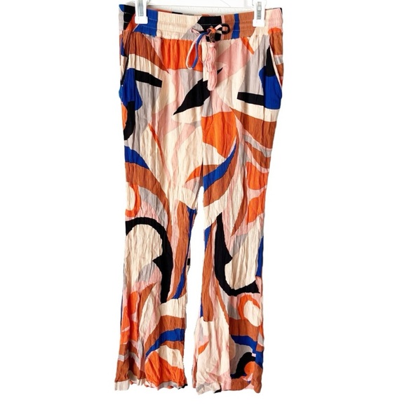 True Destinations Pants Women's Large Abstract Geo Hippie Retro Boho - Picture 1 of 9